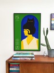 Astrud Gilberto plakat Dawida Ryskiego Jazz Cats Jassmine